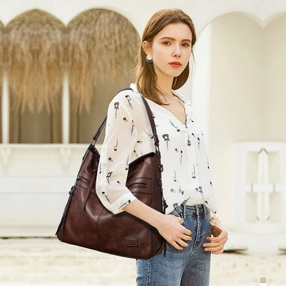 Large Leather Shoulder Messenger Bag