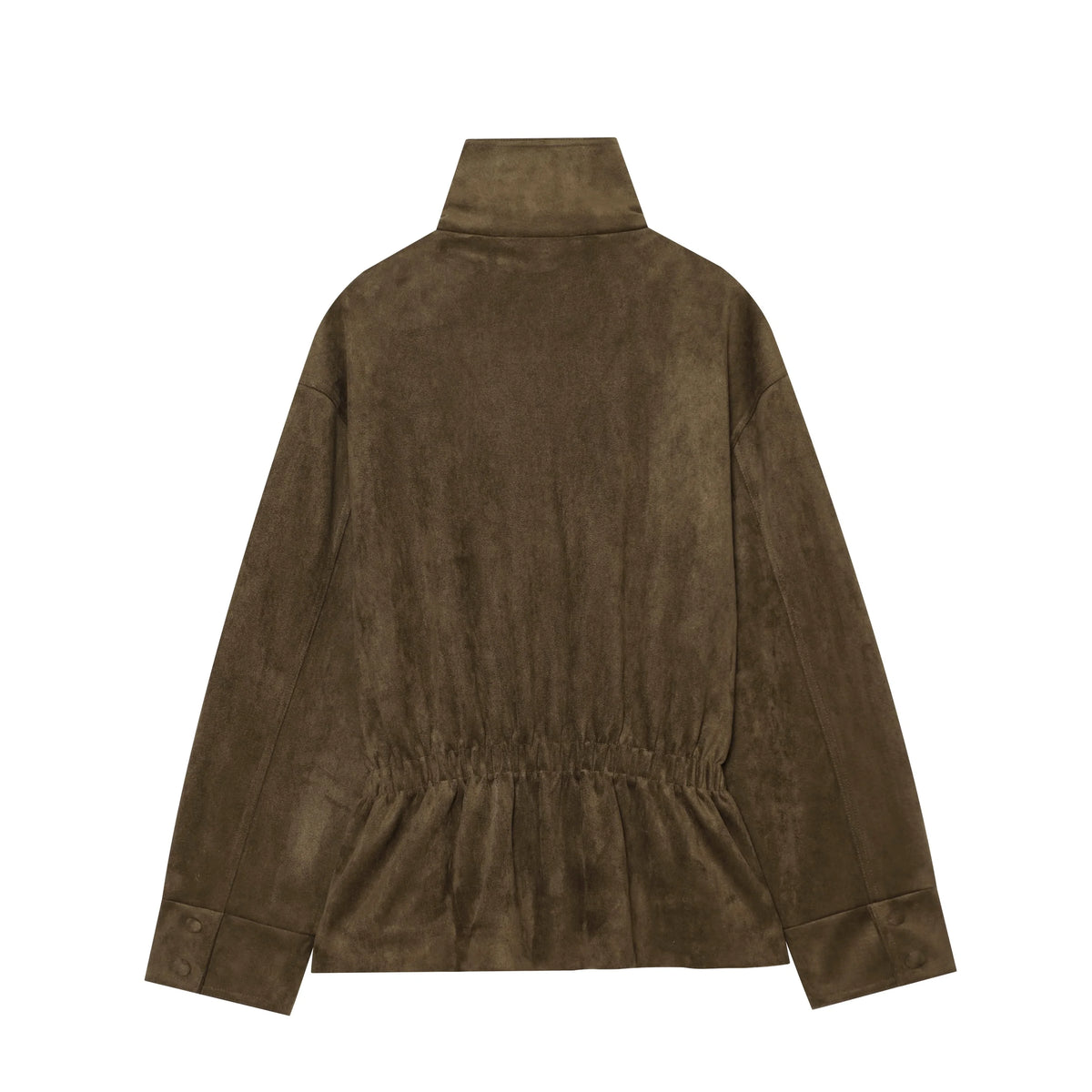 Vintage Faux Suede Belted Jacket