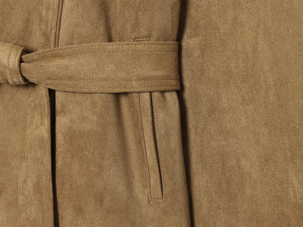Vintage Faux Suede Belted Jacket