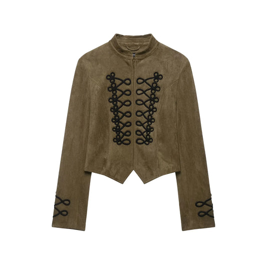 Vintage Suede Cropped Jacket
